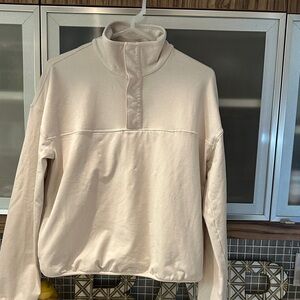 Vuori Granite Snap Mock, S, Milkweed